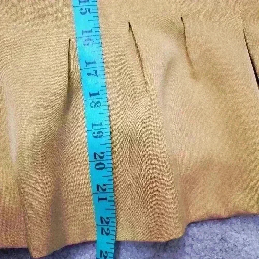 DOE & RAE mustard yellow pleated lightweight blazer.  Size medium - Picture 13 of 14
